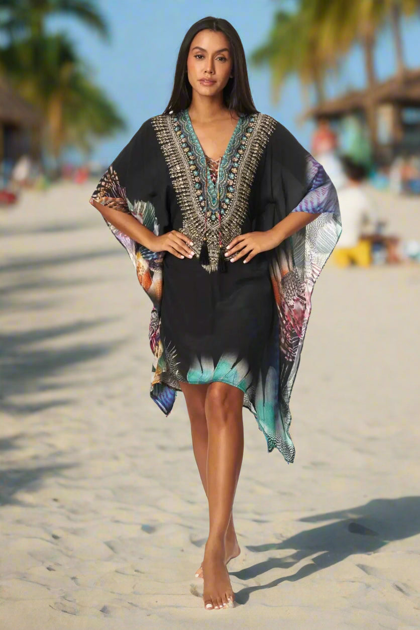 Womens Designer Silk Kaftans - La Moda Clothing