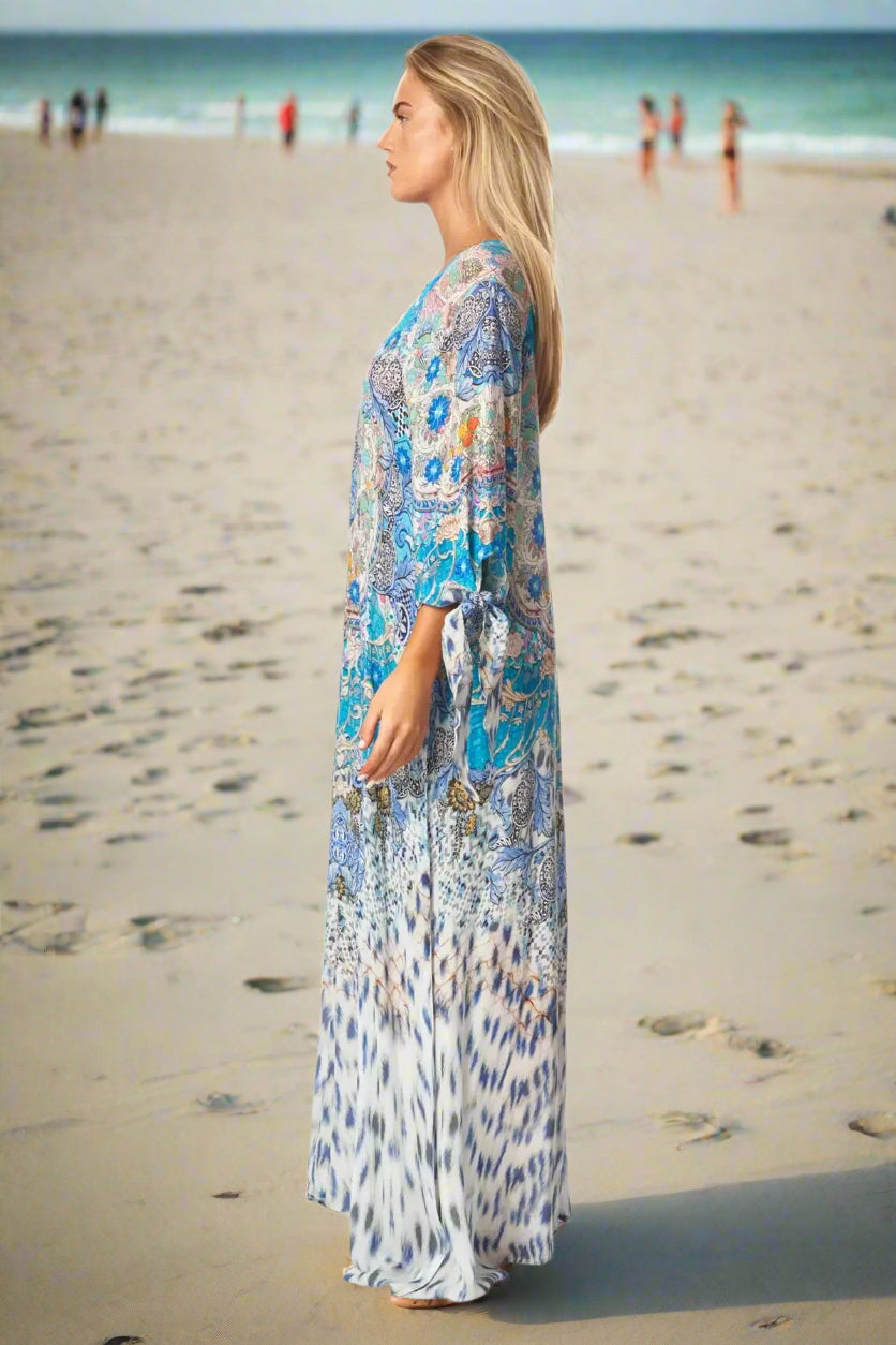 Day Dreamers Long Dress Boho Maxi Caftan - La Moda Clothing