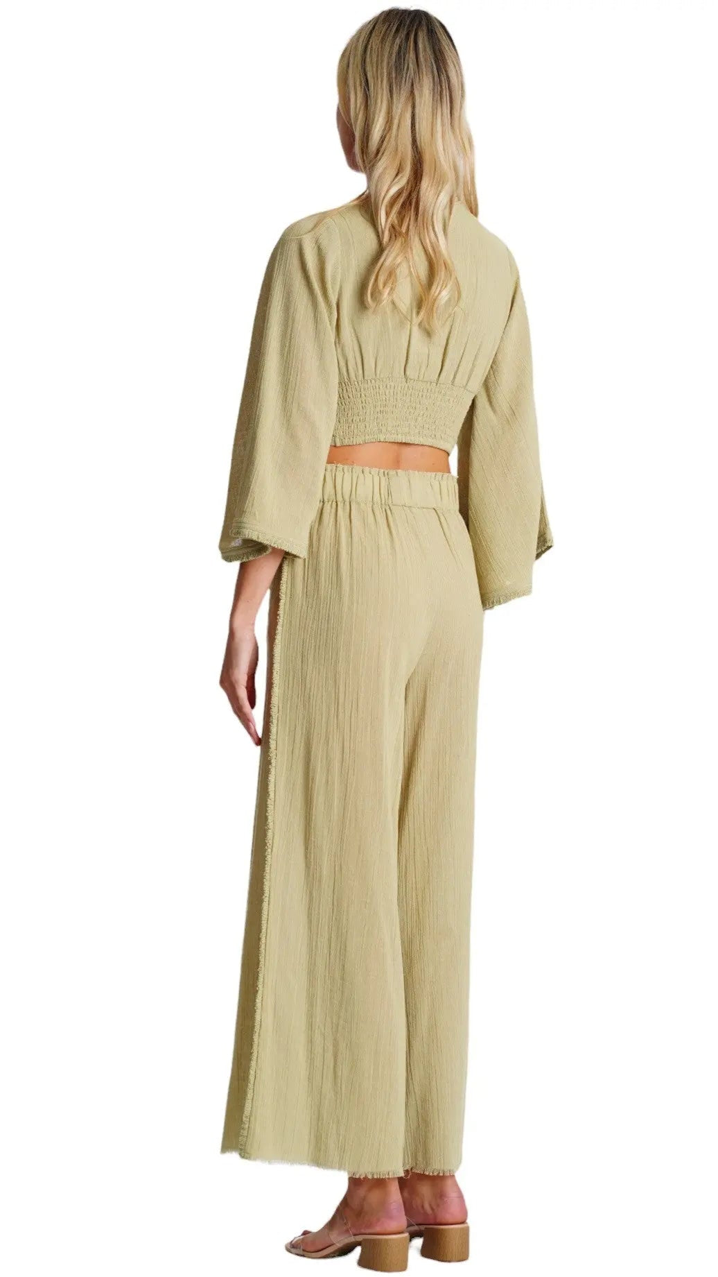 Crop Top Pants Set  La Moda Clothing