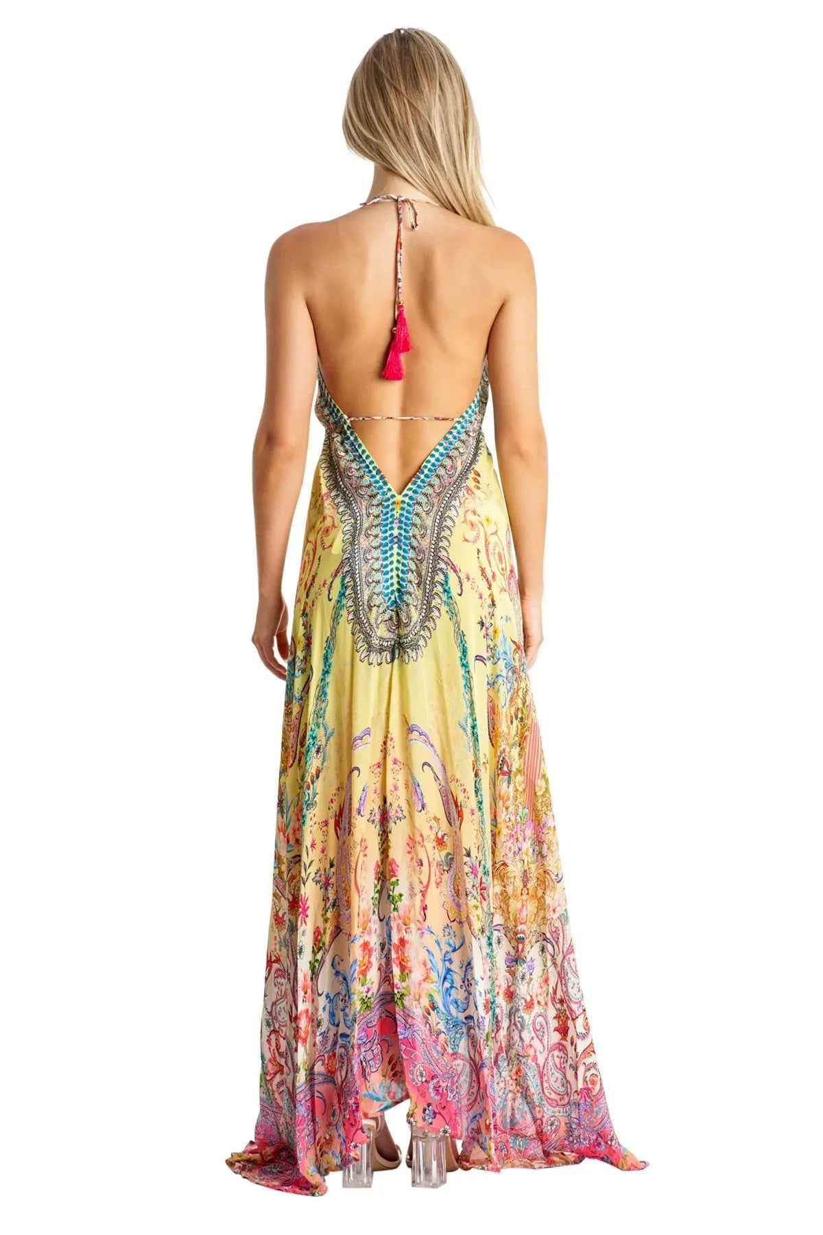 Resortwear Maxi Halter Dress - La Moda Clothing