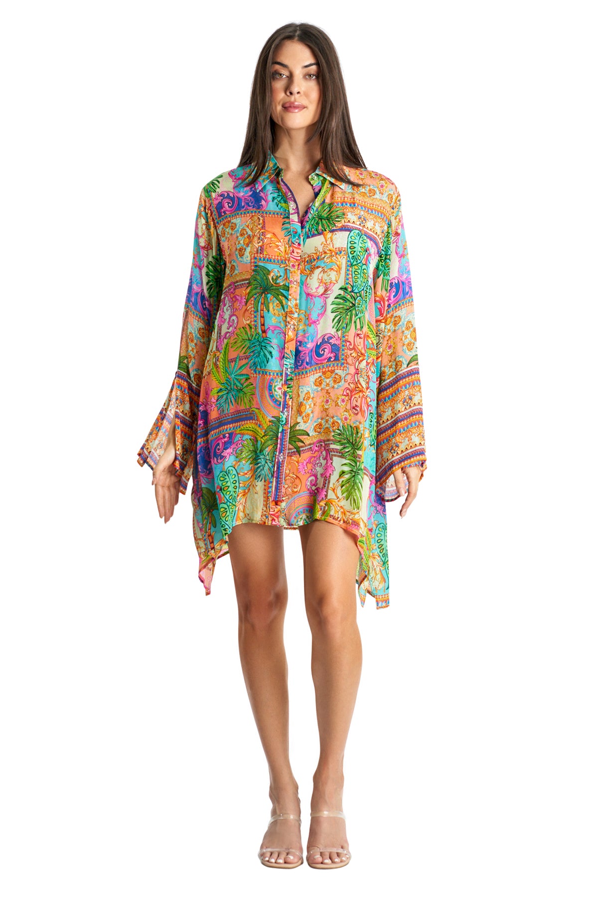 Beach Resort Cruise Easy Shirtdress Cover-Up