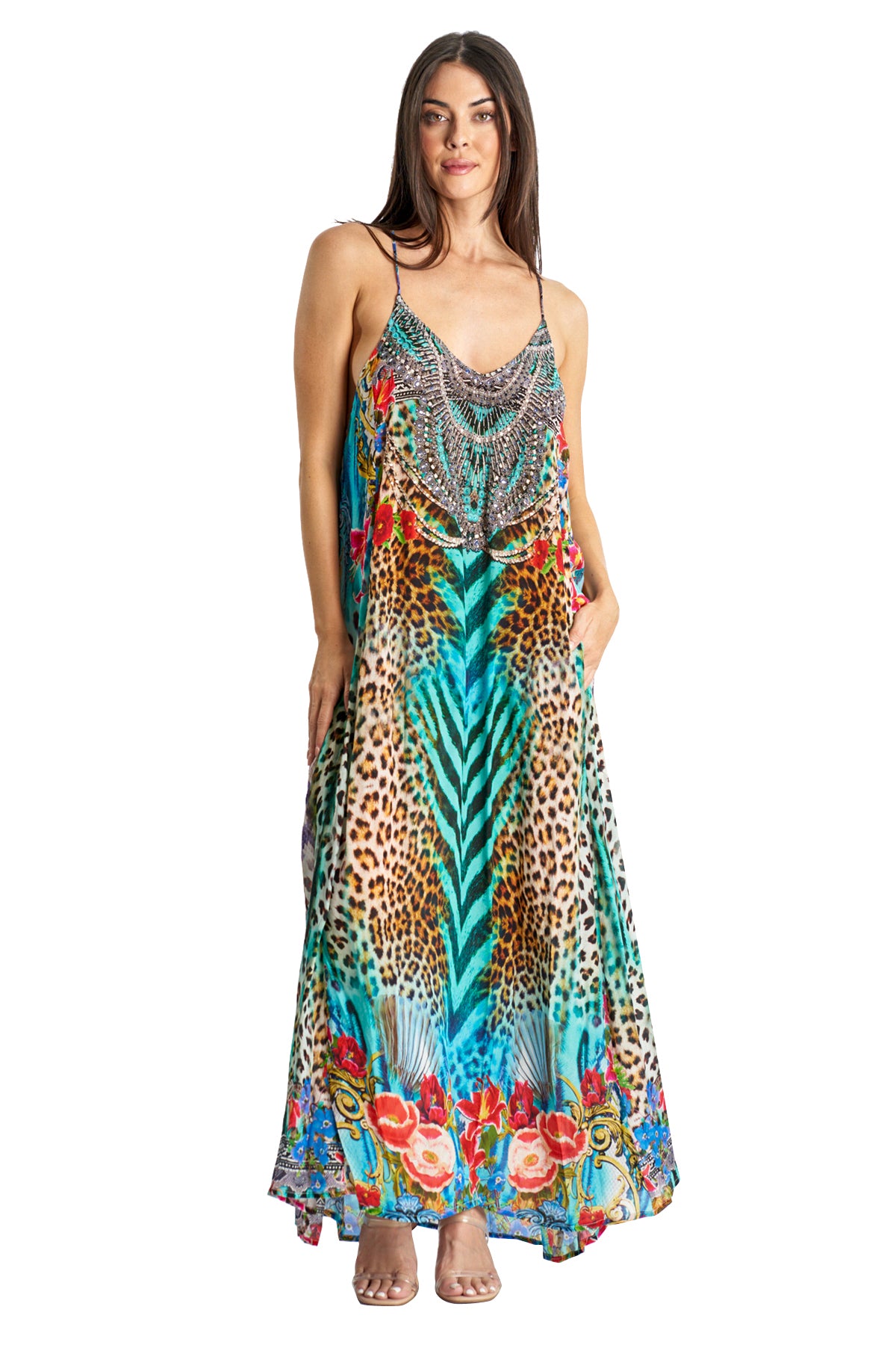 Spaghetti Strap Resort Maxi Dress