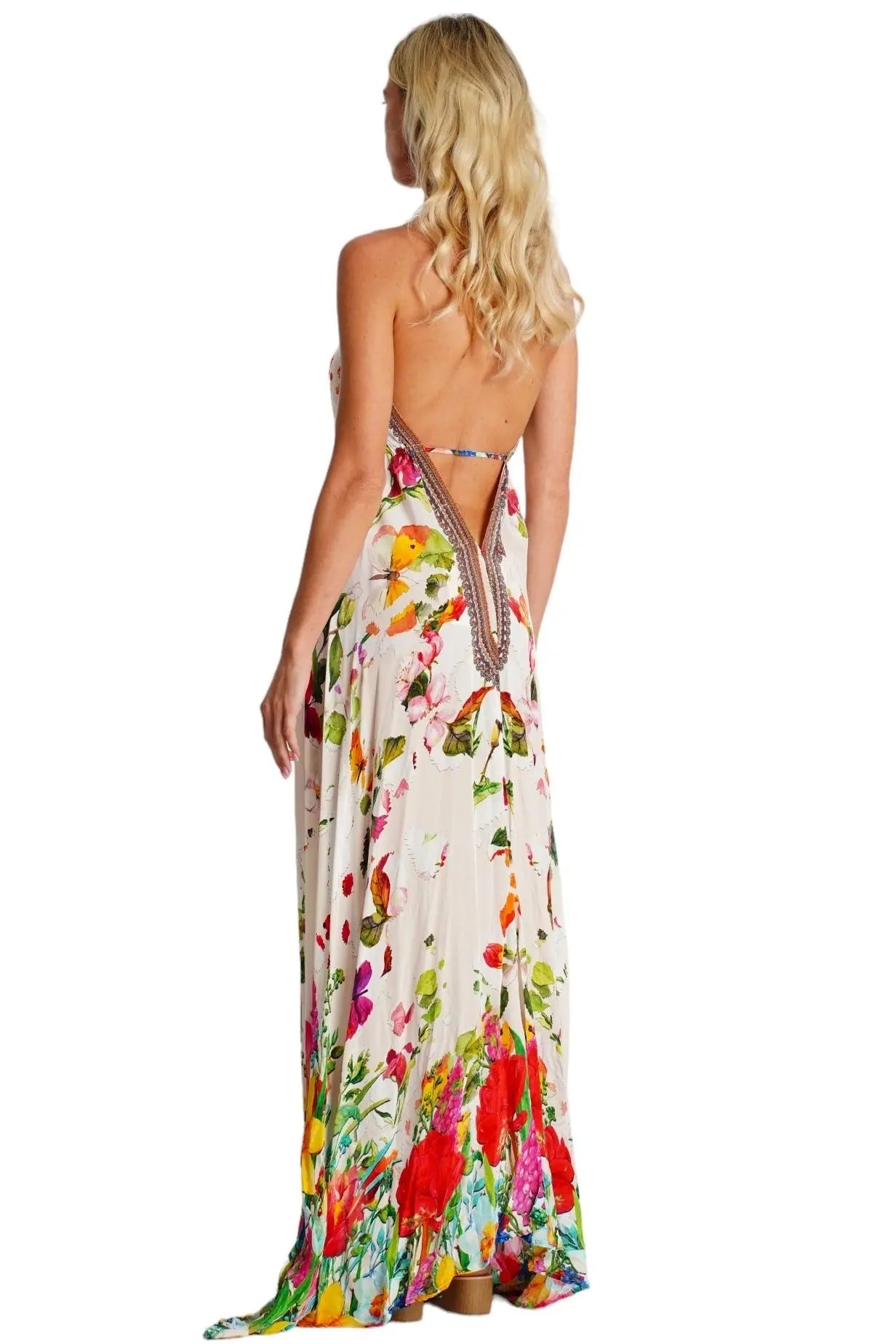 High-Low Halter Maxi Dress  La Moda Clothing