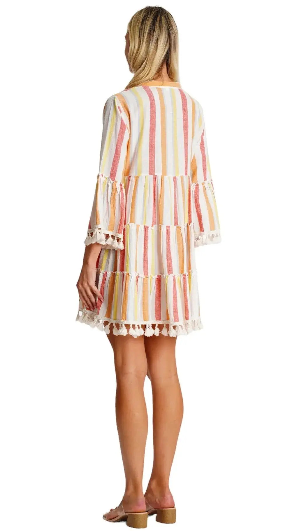 3/4 Sleeve Mini Dress La Moda Clothing Mini Dress