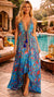 3-Way Tropical Halter Maxi Dress
