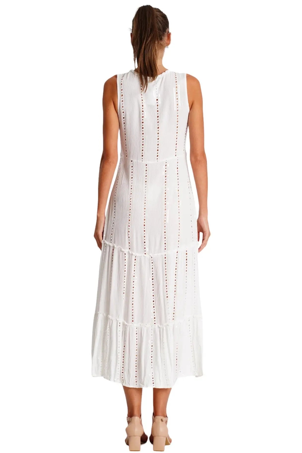 White Beach Dress  La Moda Clothing