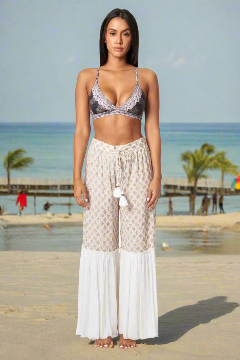 Boho Wide Leg Pant - La Moda Clothing