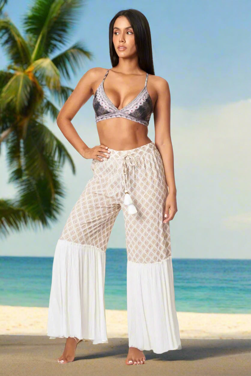 Boho Wide Leg Pant - La Moda Clothing