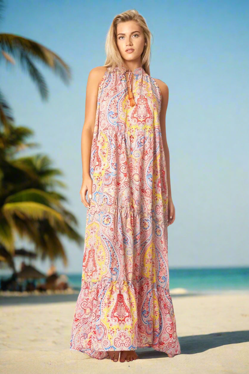 Boho Positano Maxi Dresses - La Moda Clothing