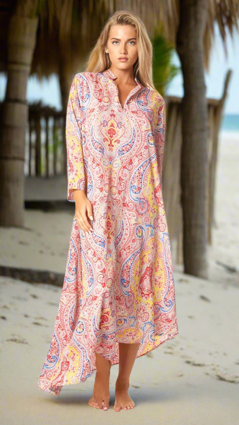 Positano Maxi Caftan Dress - La Moda Clothing