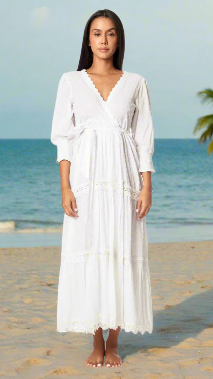 Karl Wrap Women's Maxi Dresses - La Moda Clothing