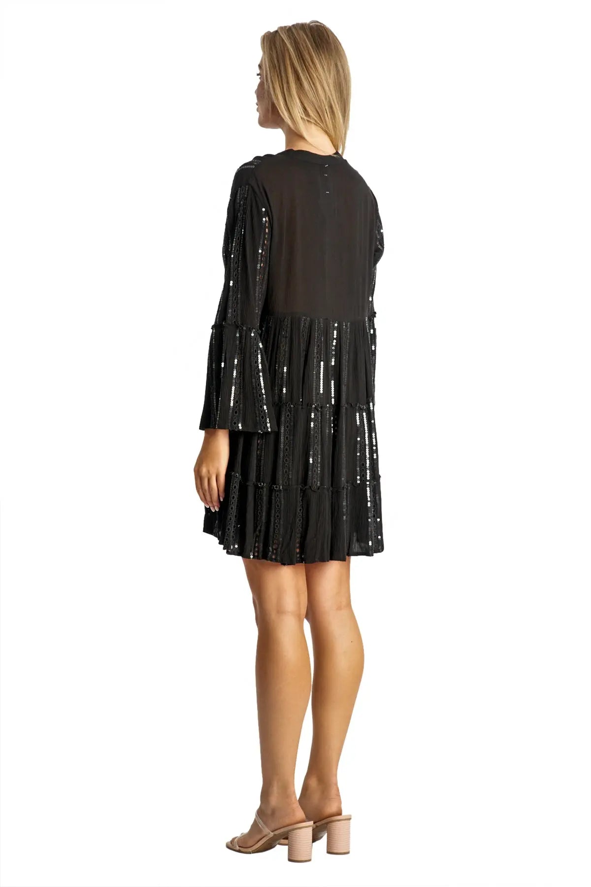 White Tiered Mini Dresses - La Moda Clothing