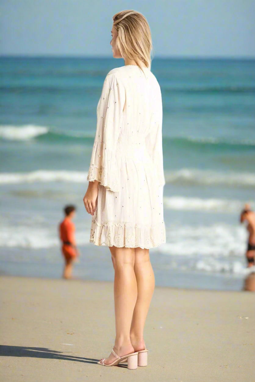 Off White Beach & Resort Dresses - La Moda Clothing