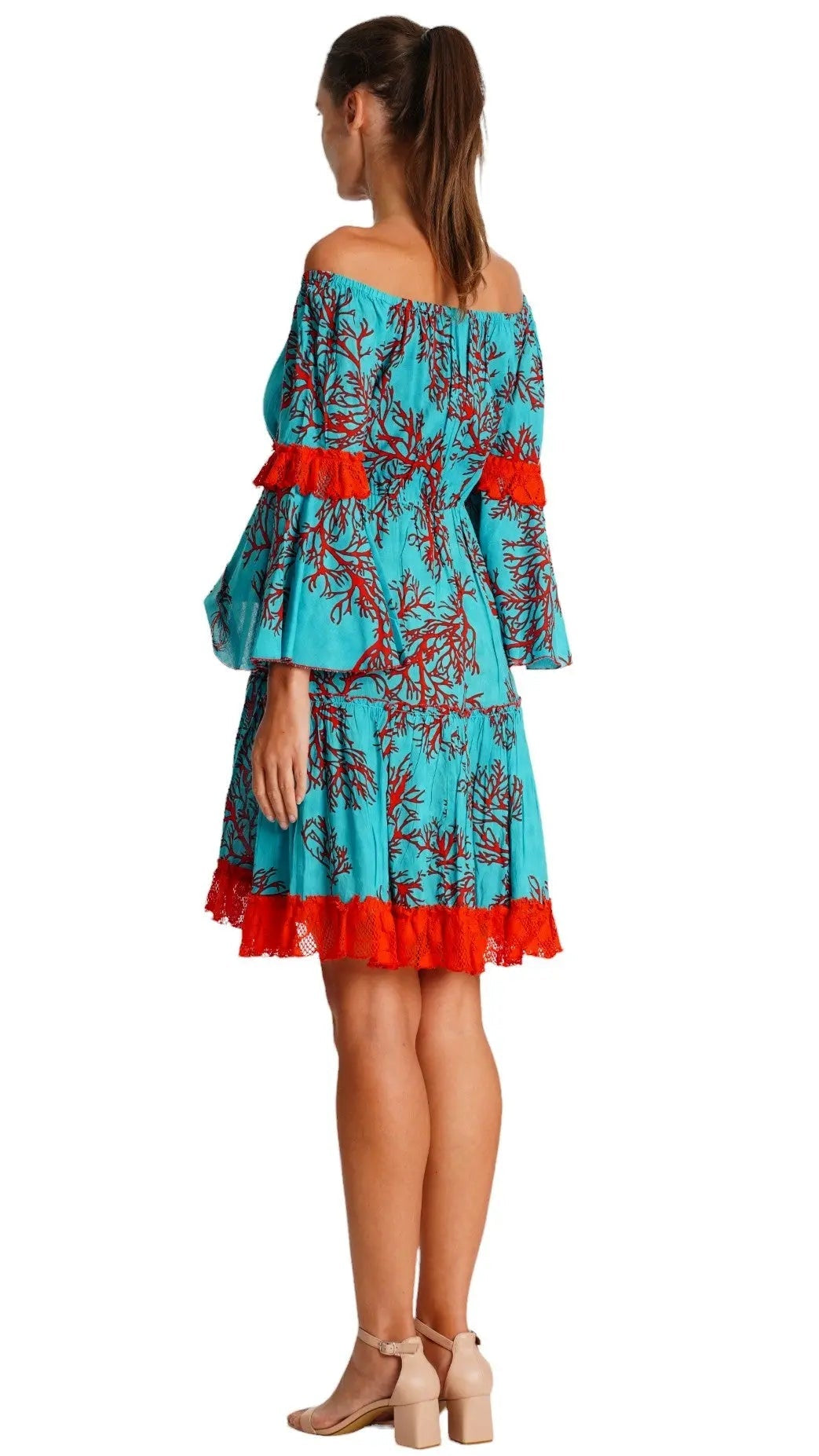 Off Shoulder Summer Mini Dress  La Moda Clothing