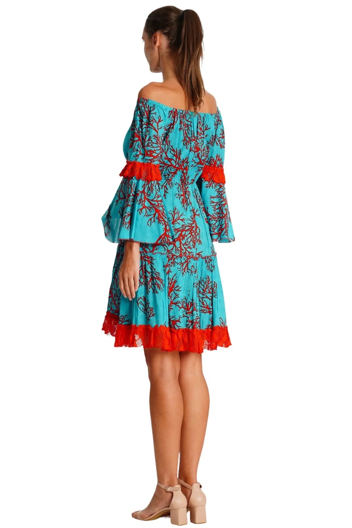 Off Shoulder Summer Mini Dress  La Moda Clothing