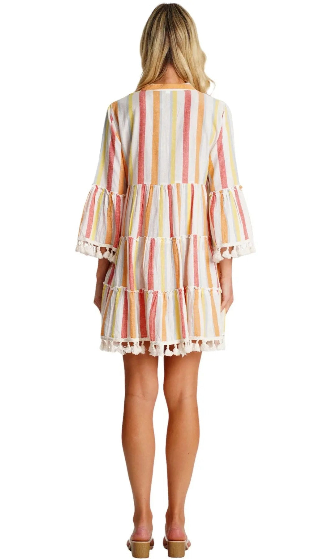 3/4 Sleeve Mini Dress  La Moda Clothing