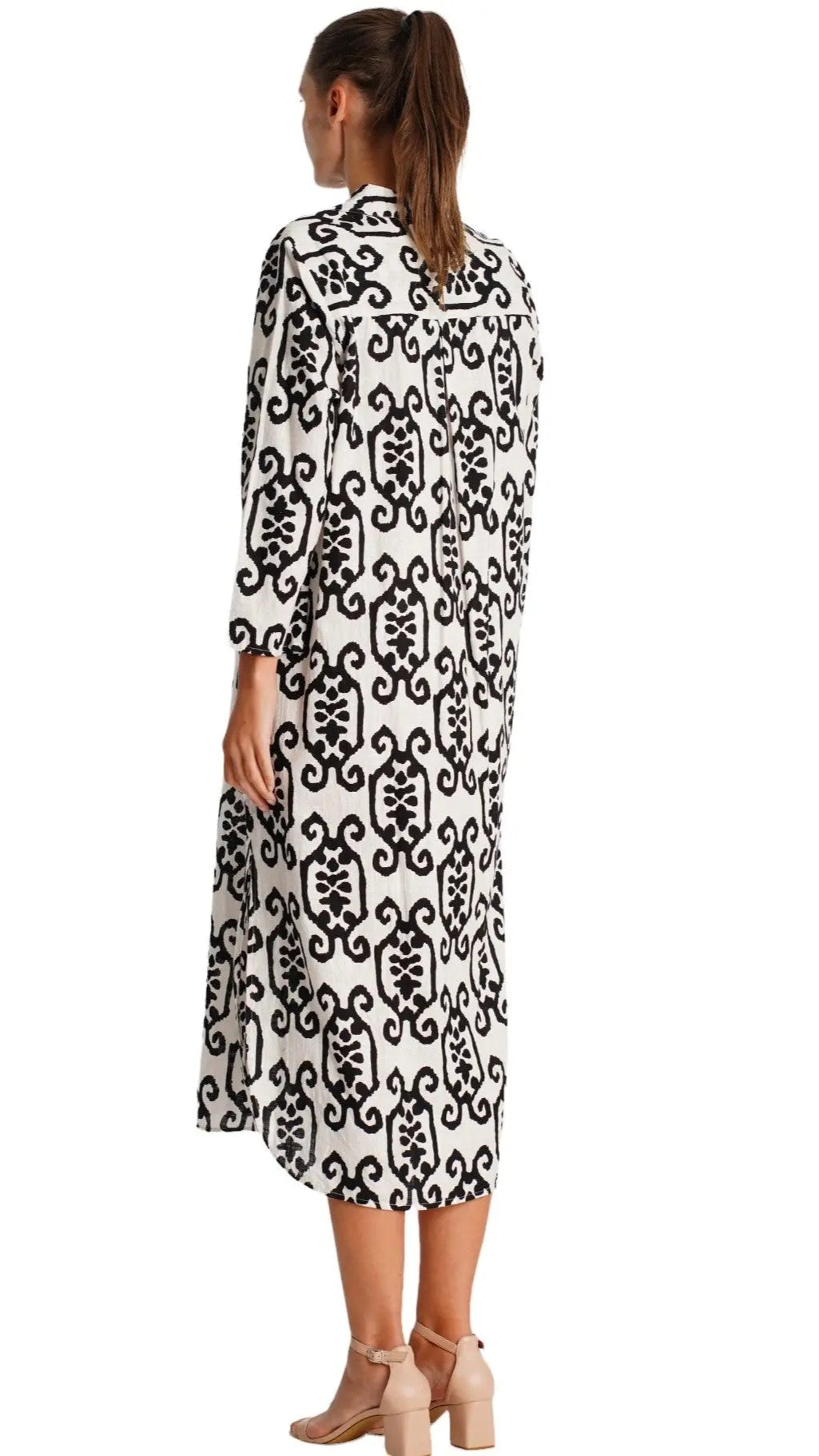 Maxi Shirt Dress  La Moda Clothing