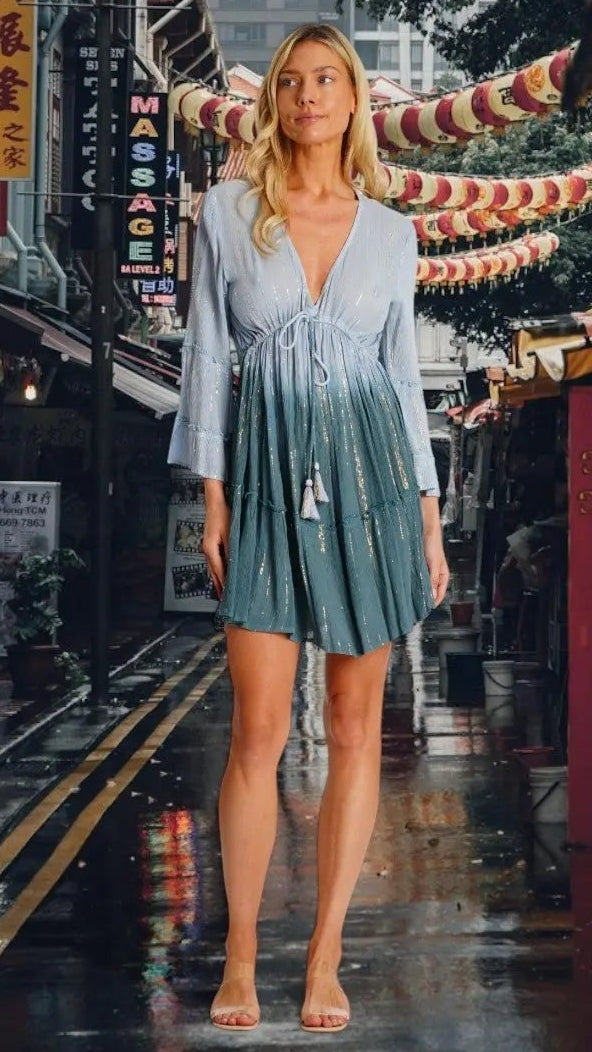 Dyed Mini Dress  La Moda Clothing