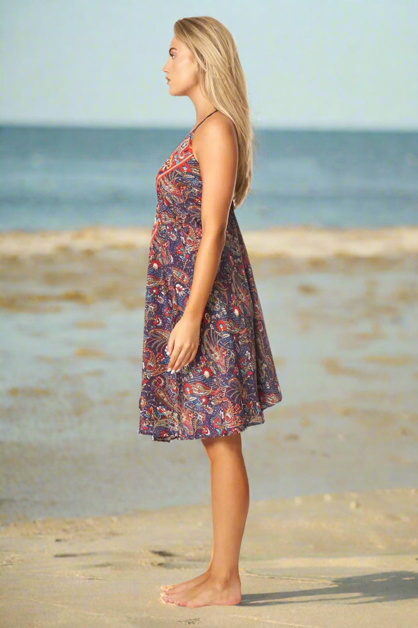 Cute Positano Mini Boho Dresses - La Moda Clothing