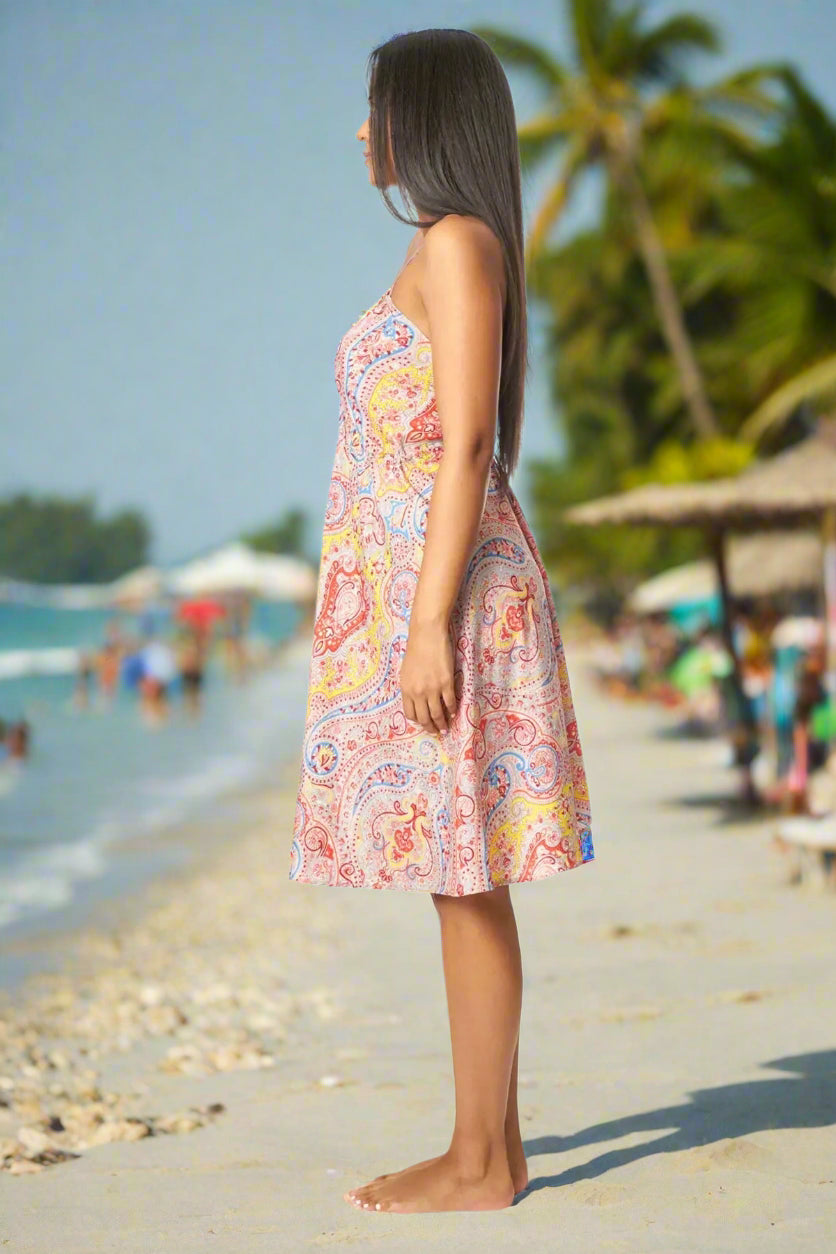 Cute Positano Mini Boho Dresses - La Moda Clothing