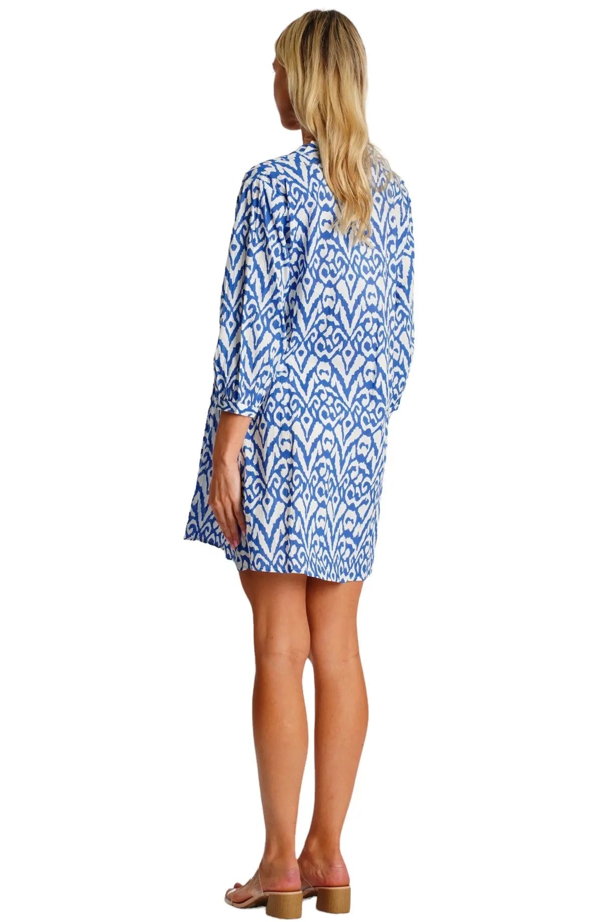 Front Pleated Shirt Dress  La Moda Clothing