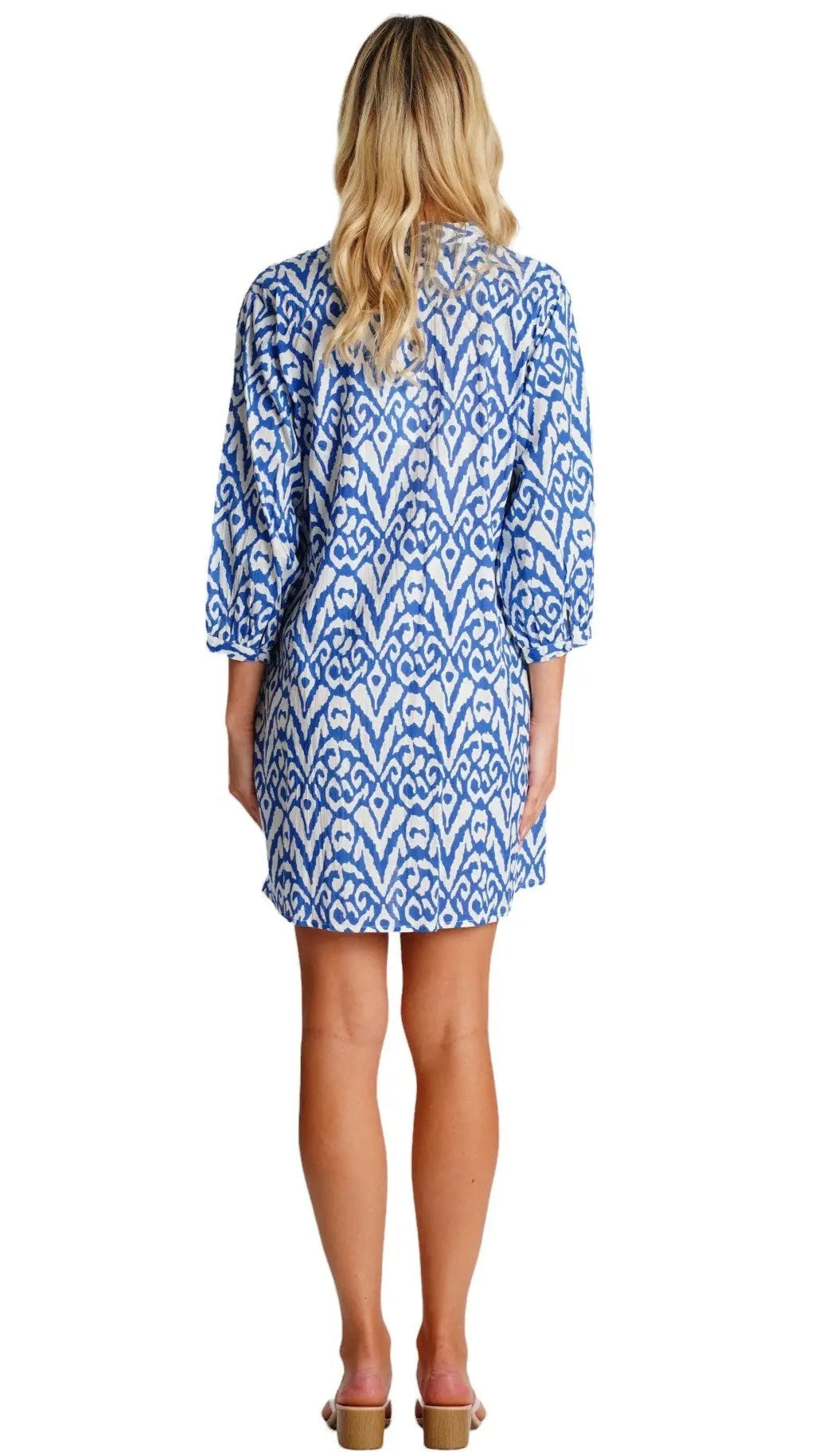 Front Pleated Shirt Dress  La Moda Clothing
