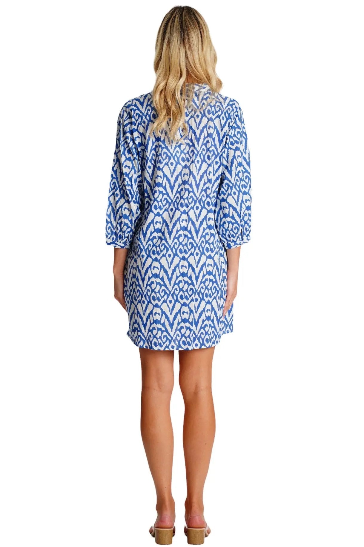 Front Pleated Shirt Dress  La Moda Clothing