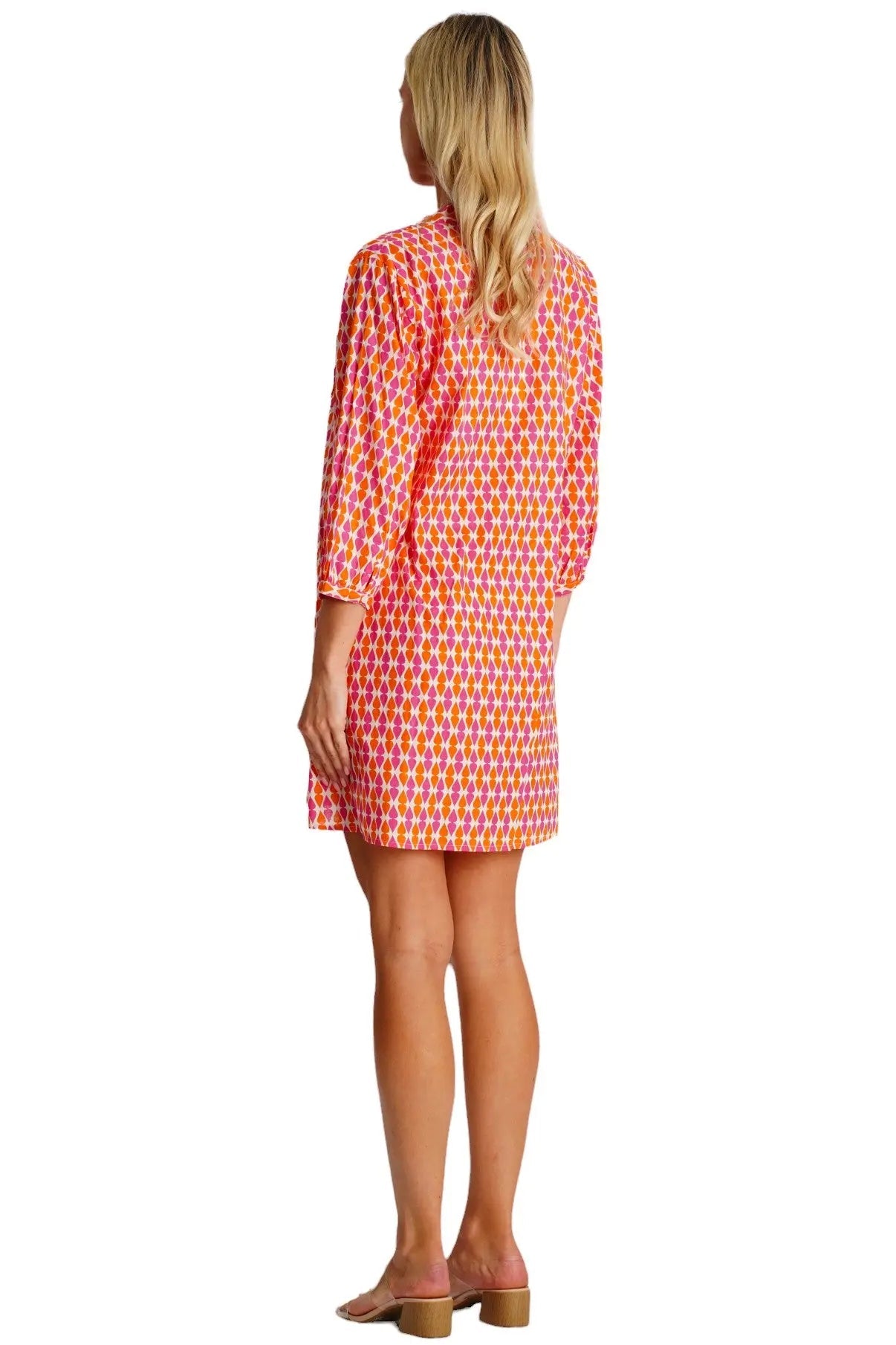 Front Pleated Shirt Dress  La Moda Clothing