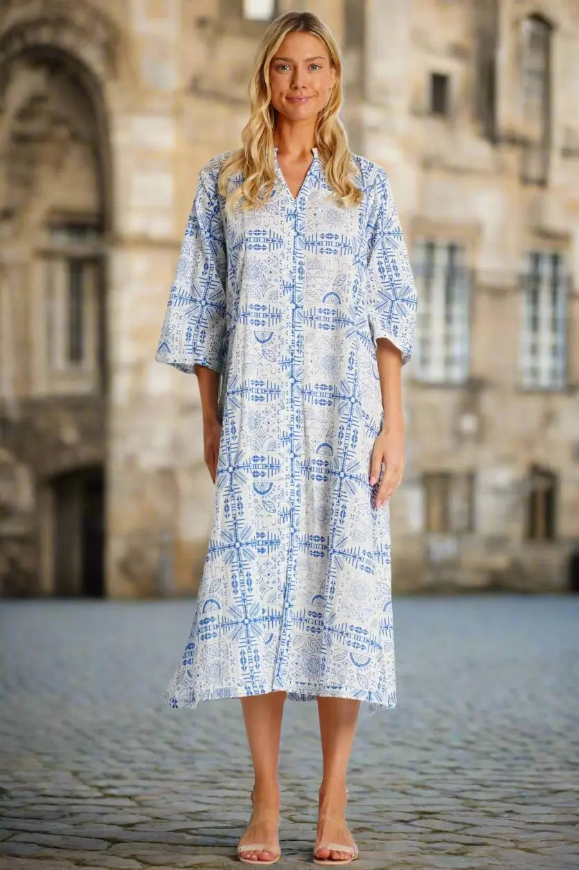 Cotton Kaftan Dress  La Moda Clothing