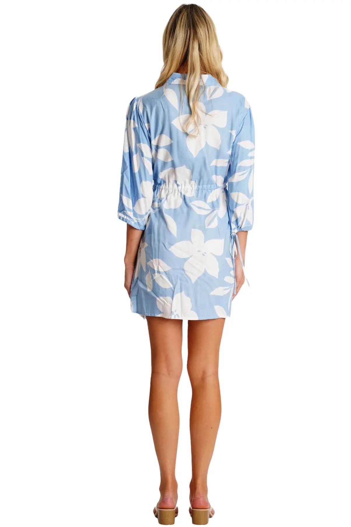 Front Drawstring Short Dress  La Moda Clothing