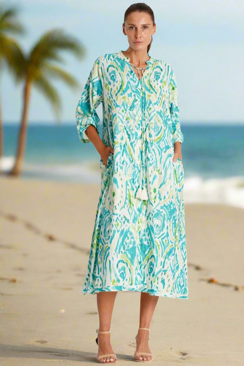 Cotton Caftan Dress  La Moda Clothing