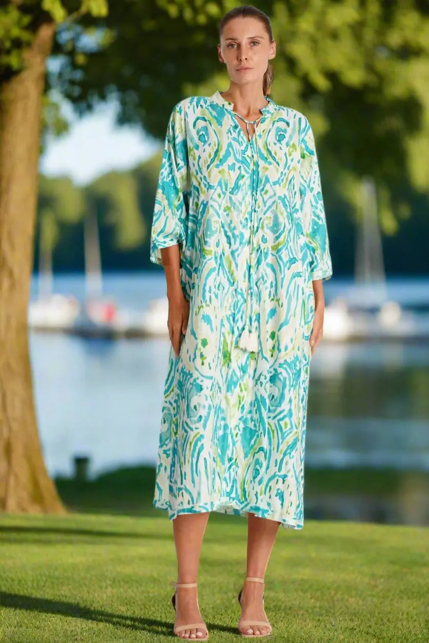 Cotton Caftan Dress  La Moda Clothing