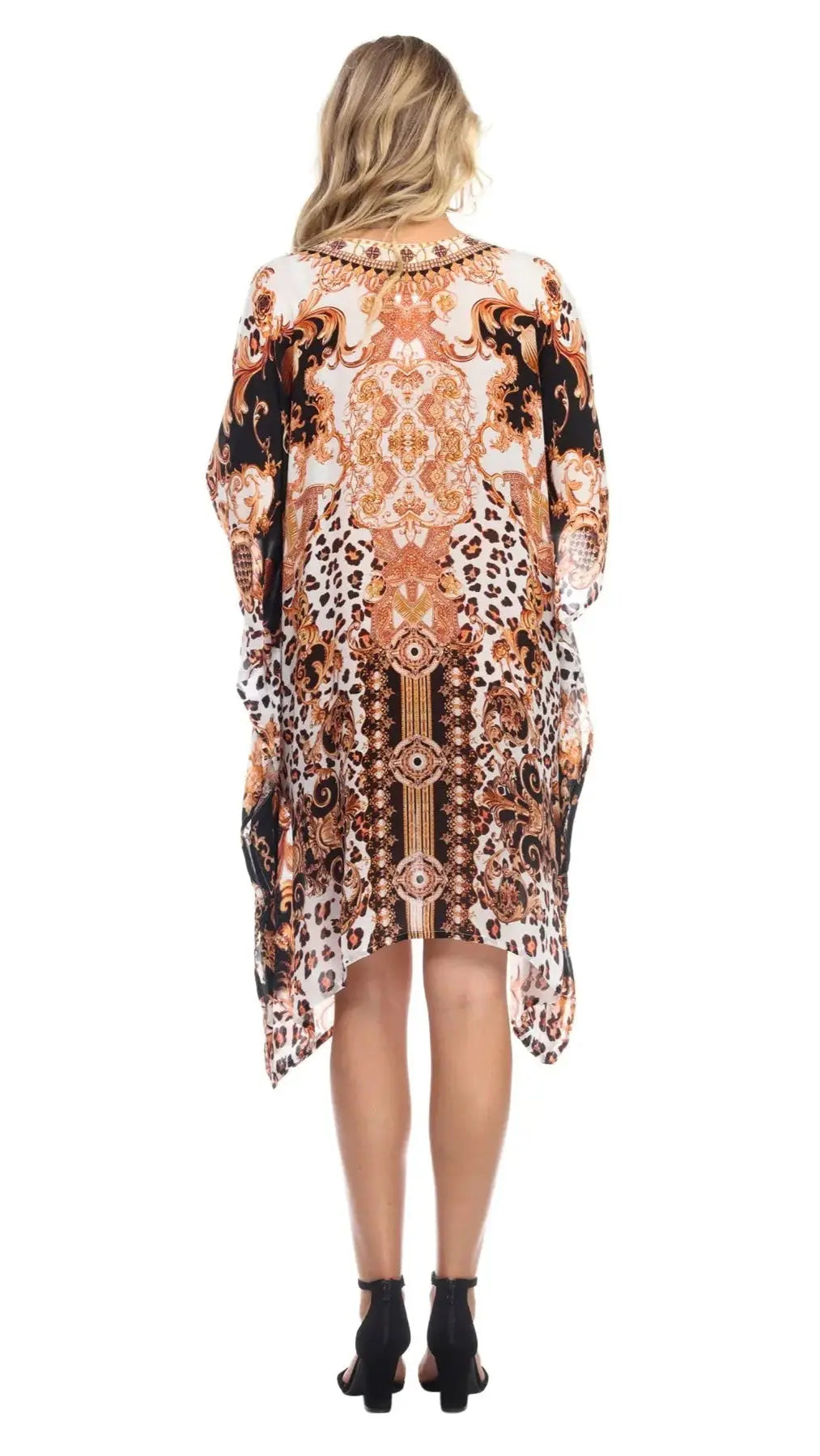 Royal Jungle Designer Kaftan Wholesale in Viscose Silk - La Moda Clothings