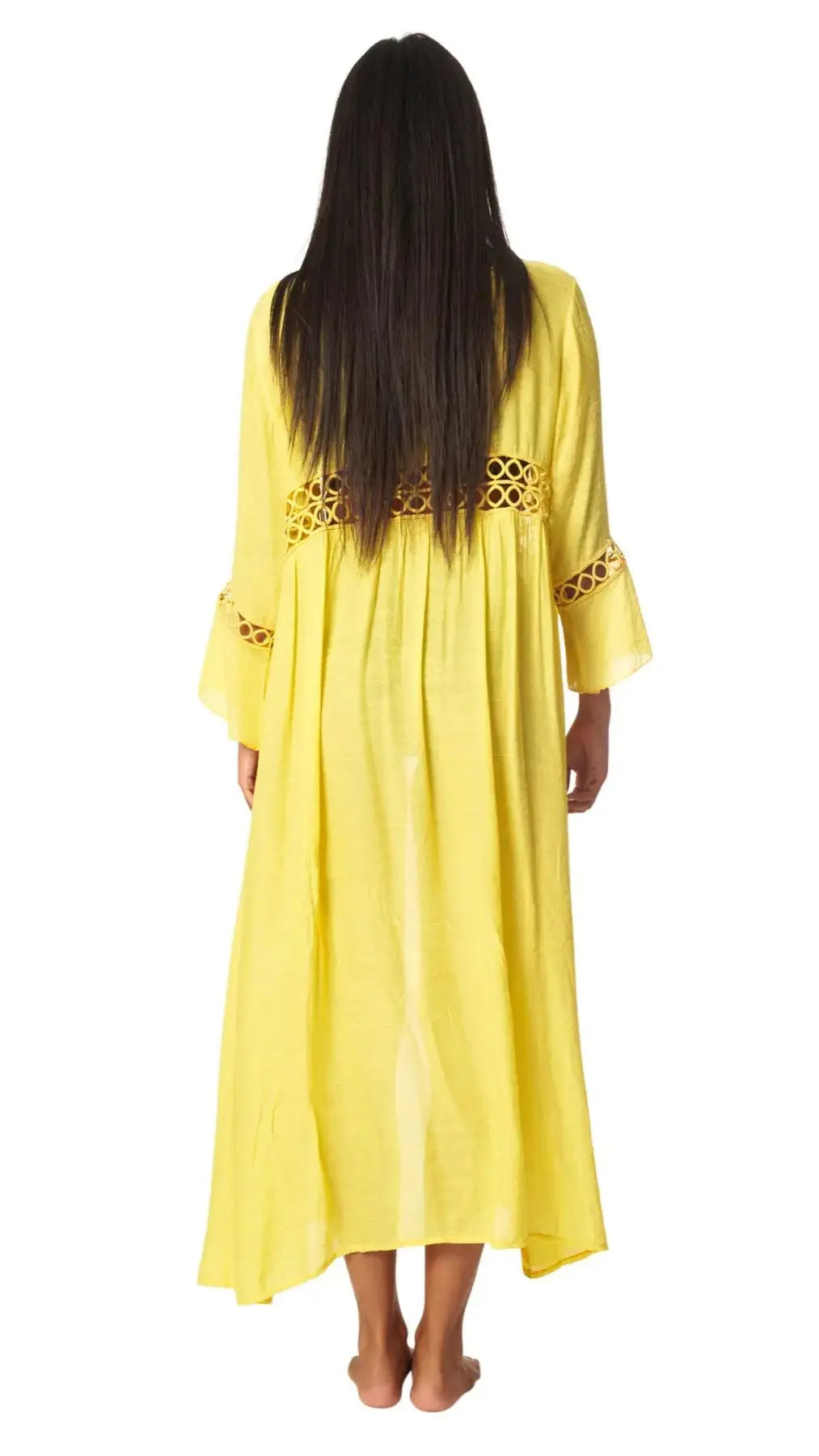 Boho Inspired Beach Maxi Kimono Cover-Up La Moda Clothing Coverups