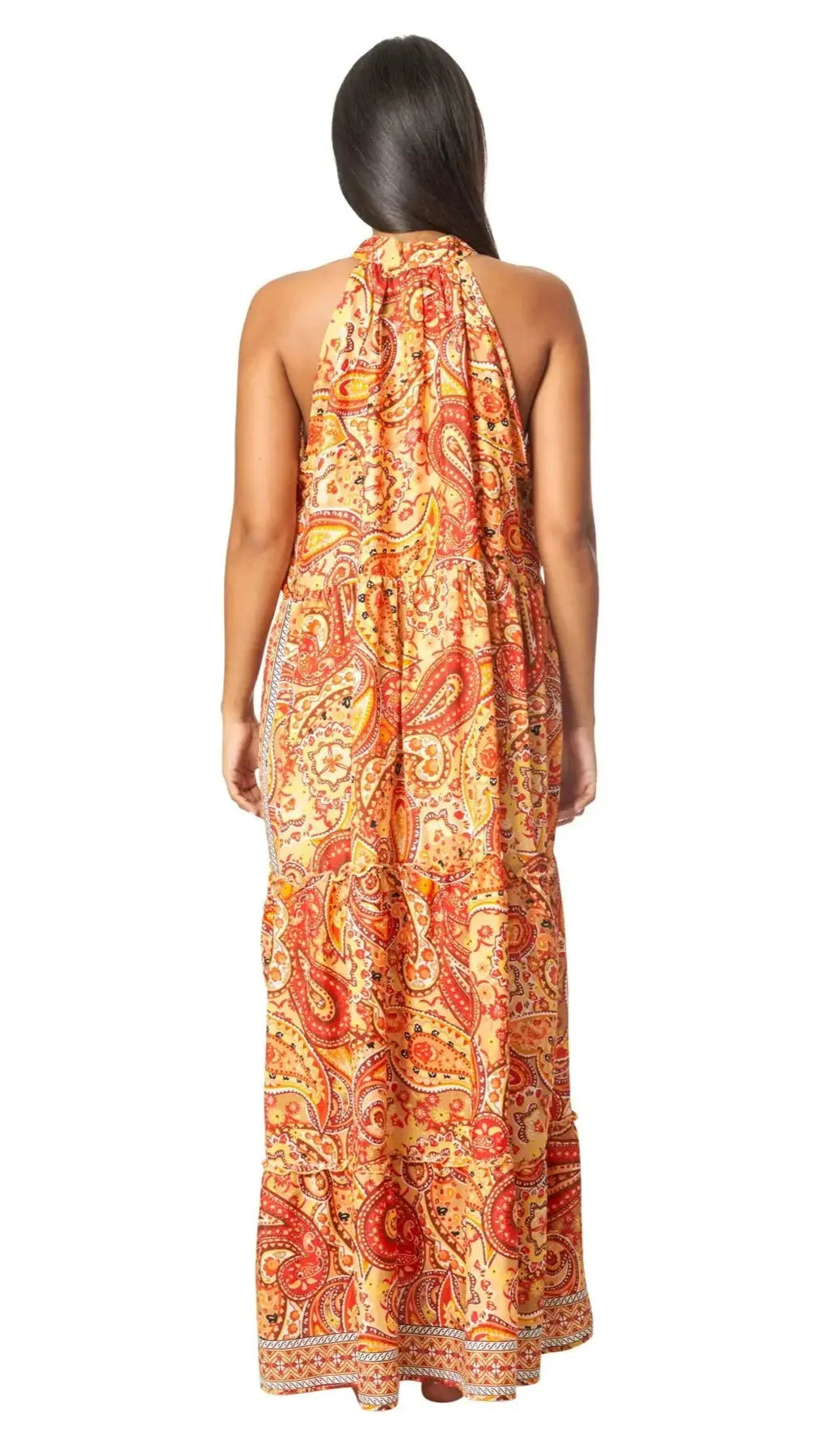 Boho Positano Maxi Dress for Caribbean Vacations La Moda Clothing Clearance