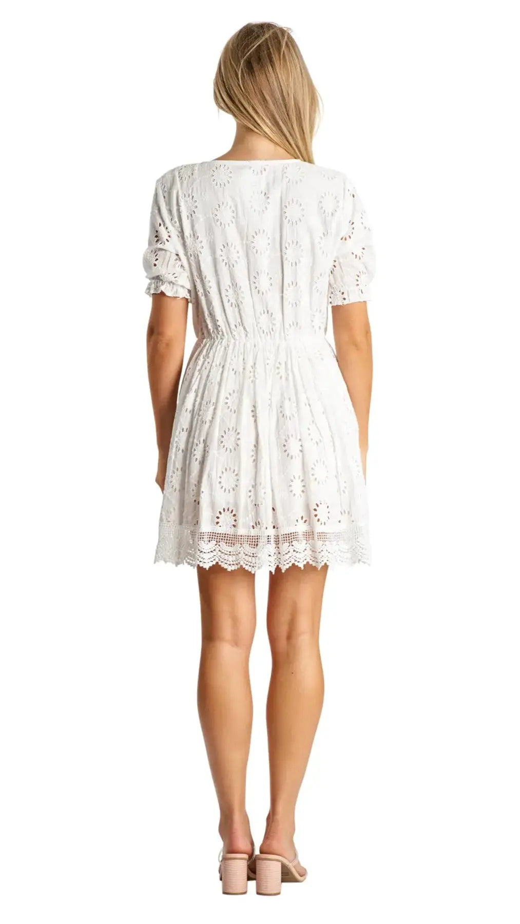 California Coastal White Lace Sexy Mini Dress La Moda Clothing Mini Dress