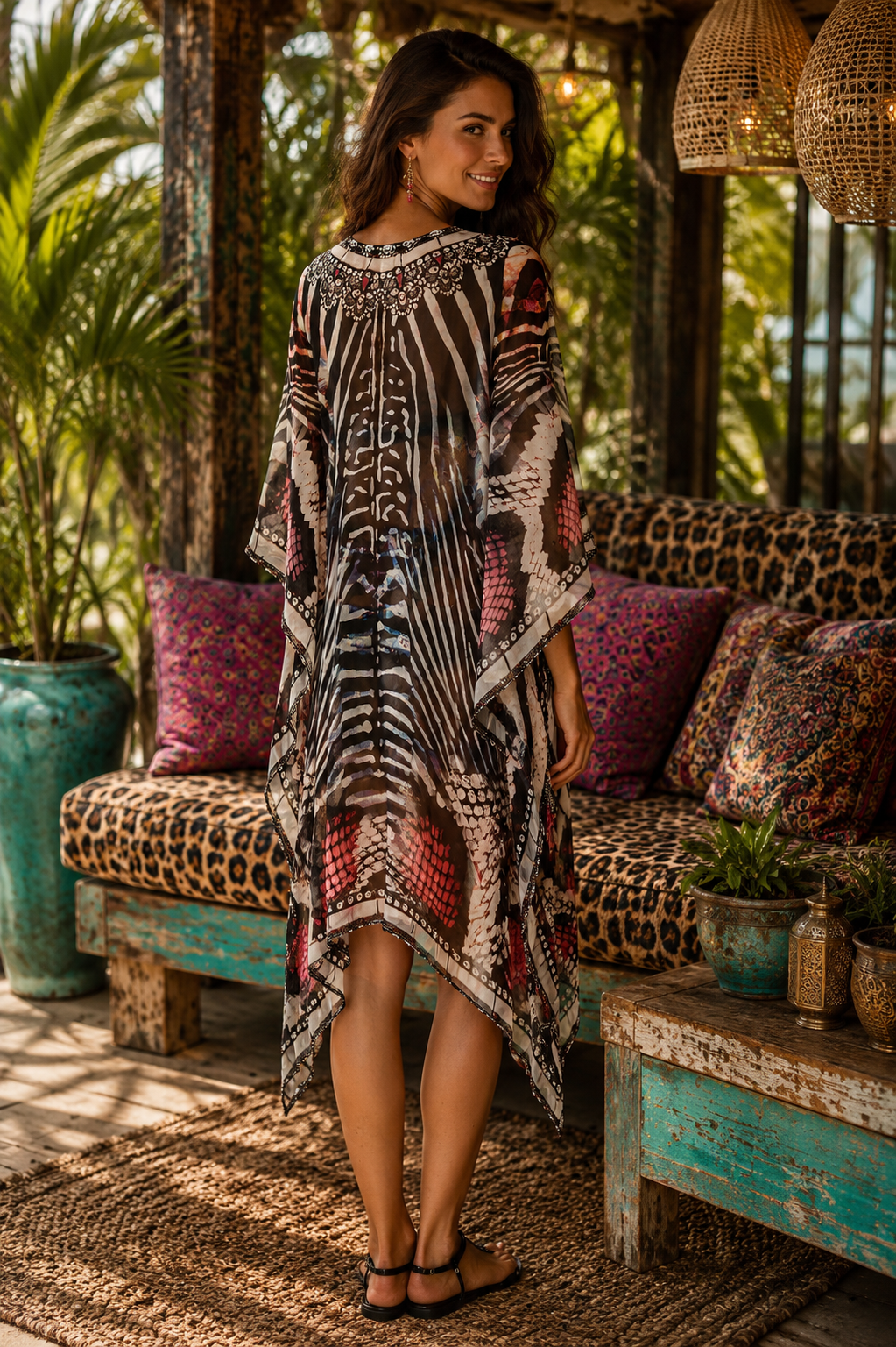 Kaftan Dress for Resort & Beach - Designer Caftan | Elegant Kaftan Cover Up Dress | Club Moda USA