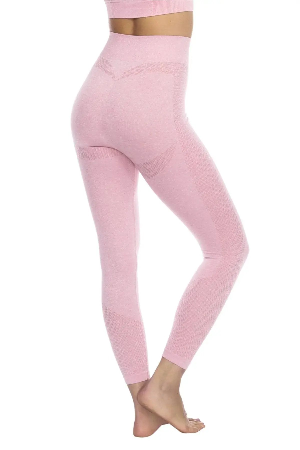 Club Moda Rib Detail flattering Seamless Gym Leggings - La Moda Clothings