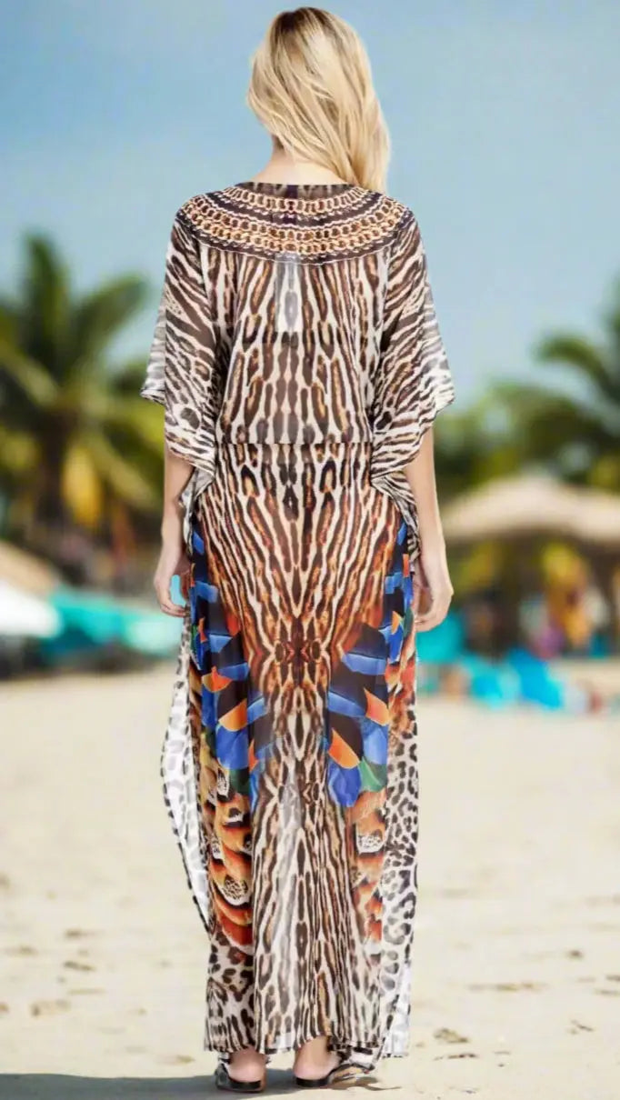 Club Moda :Women's Long Caftan Dress with front Slit | Luxuriously Soft Kaftans - La Moda Clothings