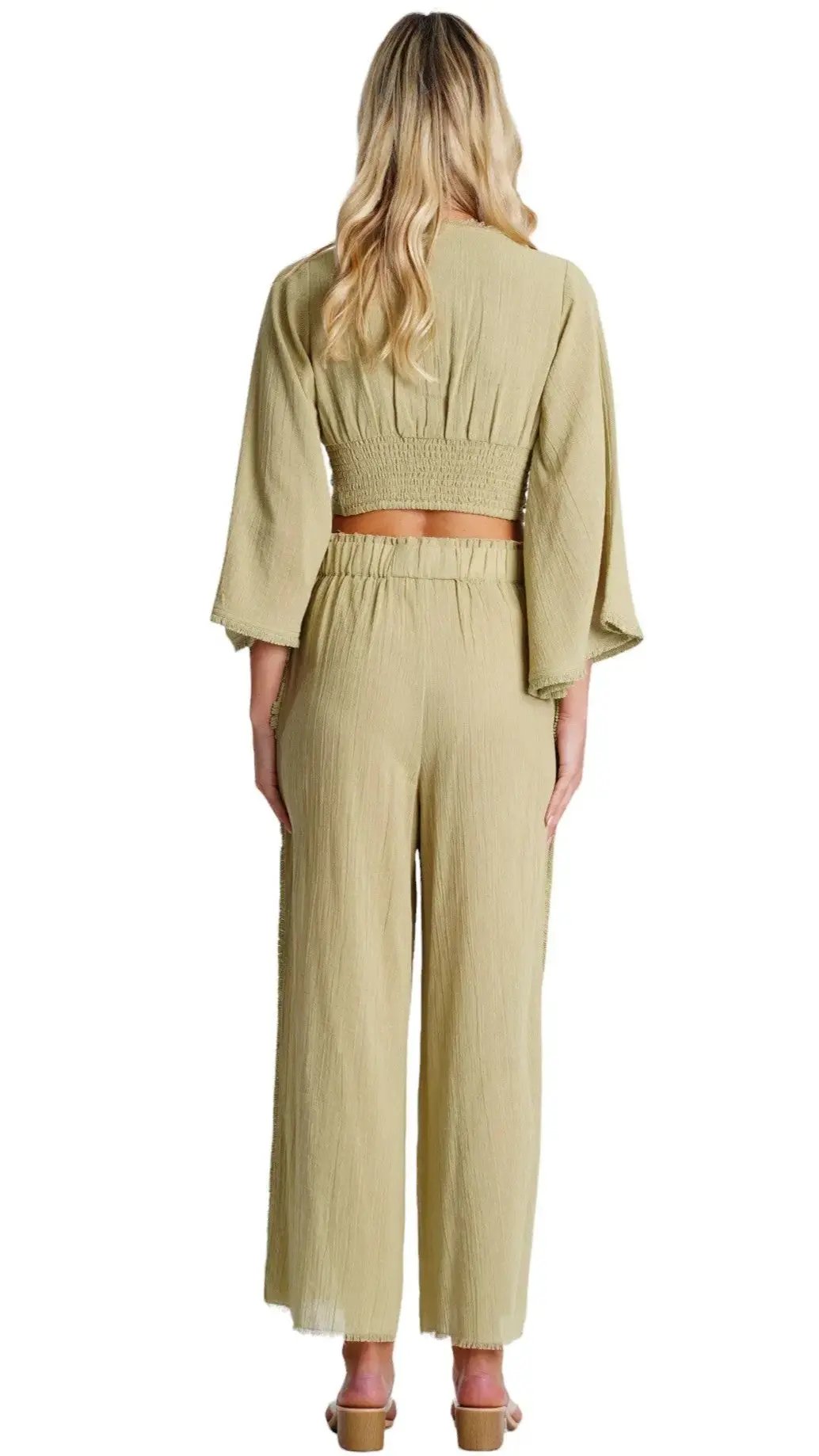 Crop Top Pants Set  La Moda Clothing