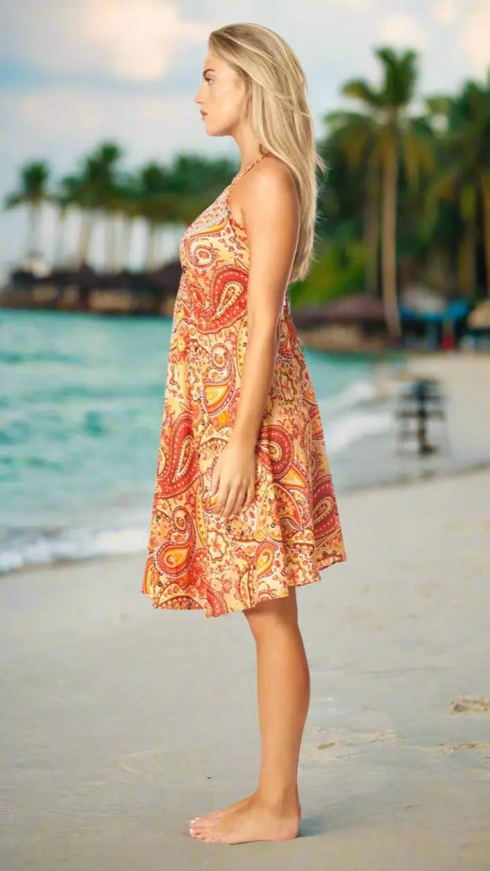 Cute Positano Mini Boho Dresses - La Moda Clothing