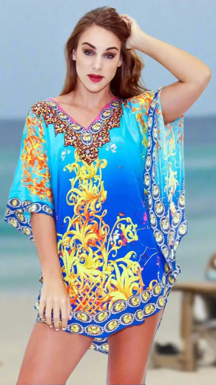 Designer Resort And BeachWear Kaftans lamodaclothings