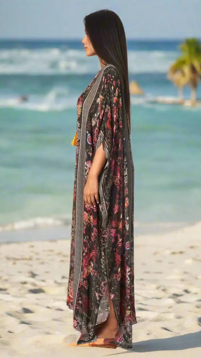 Dreamers Long Dress Boho Caftan Bohemian Resort Wear - La Moda Clothing