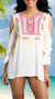 Embroidered Cold Shoulder Beach Top