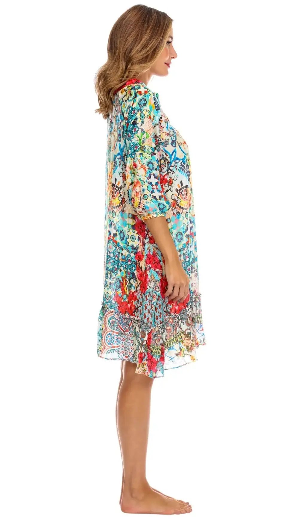 Women Bohemian Vintage Printed Ethnic Style Summer Dress - La Moda Clothings