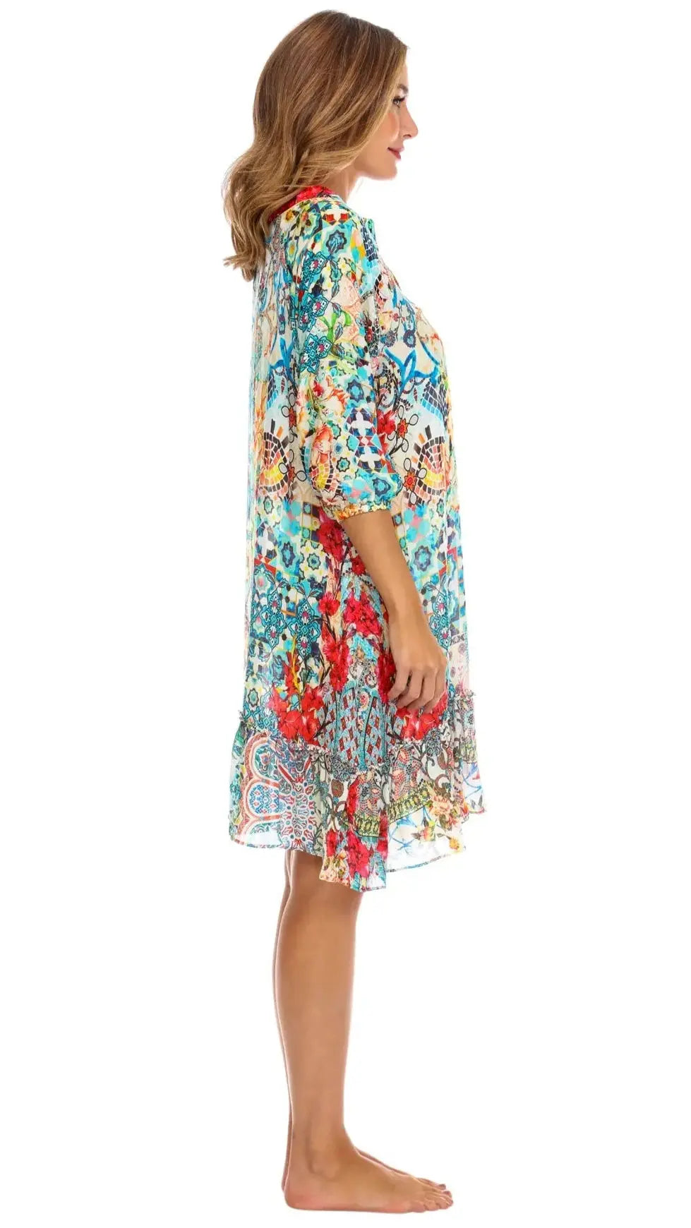 Women Bohemian Vintage Printed Ethnic Style Summer Dress - La Moda Clothings