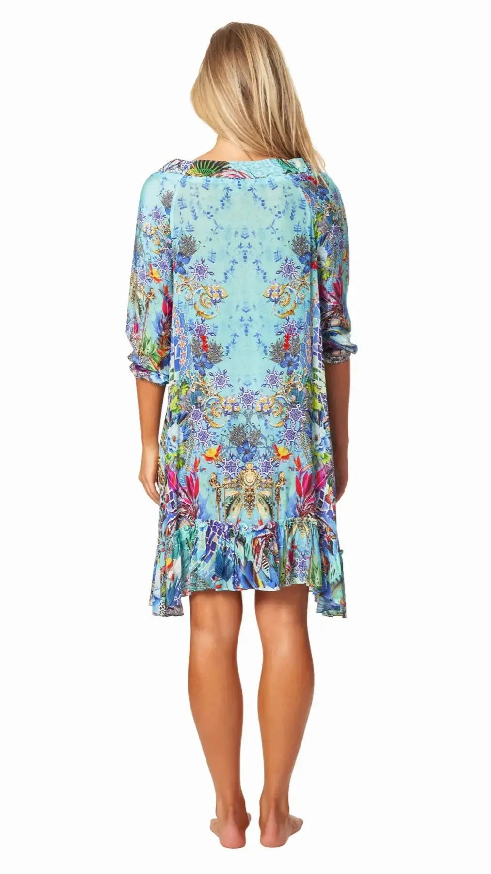 Poppy Garden Women Bohemian Vintage Printed Ethnic Style Summer Dress - La Moda Clothing