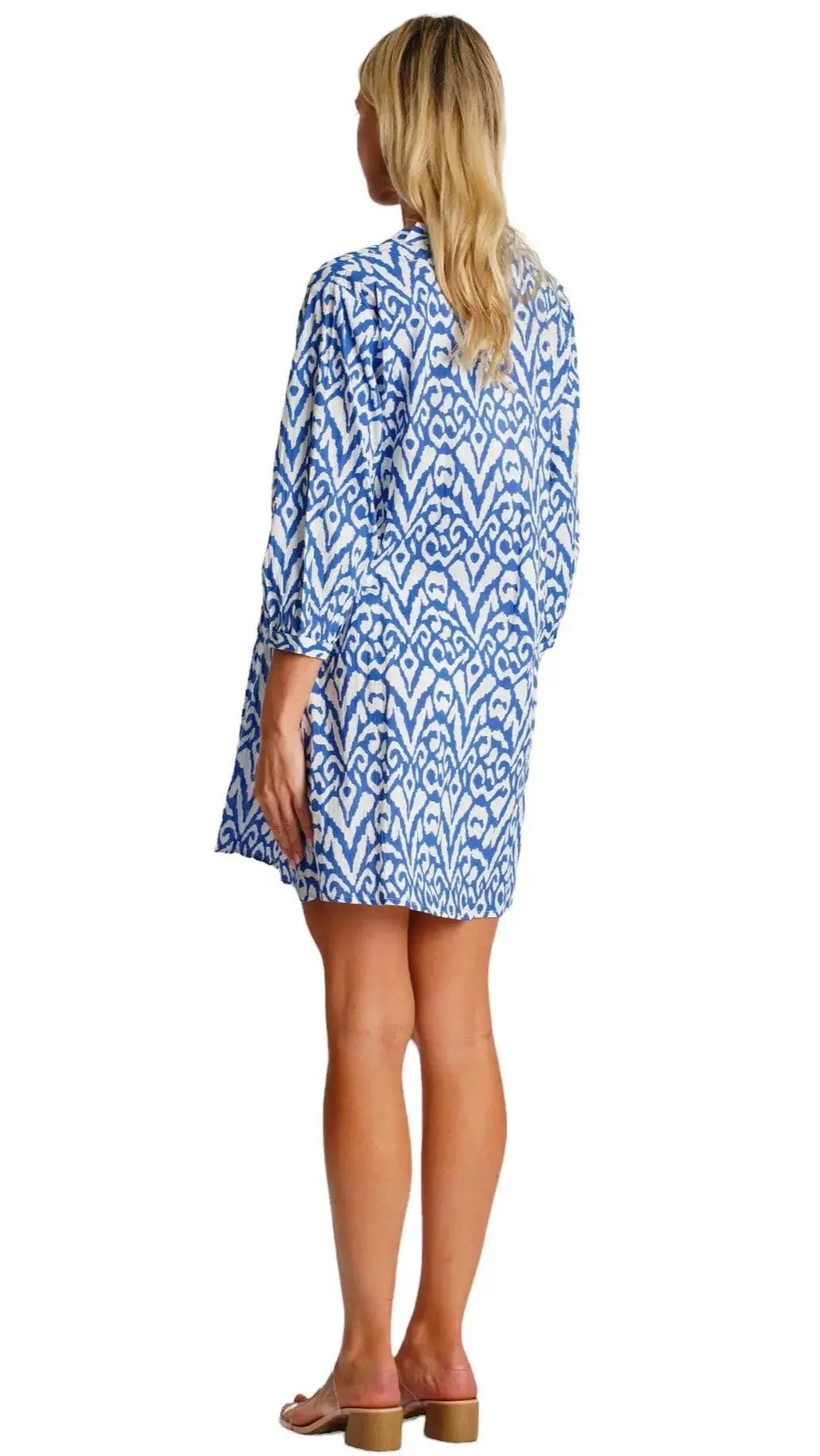Front Pleated Shirt Dress  La Moda Clothing