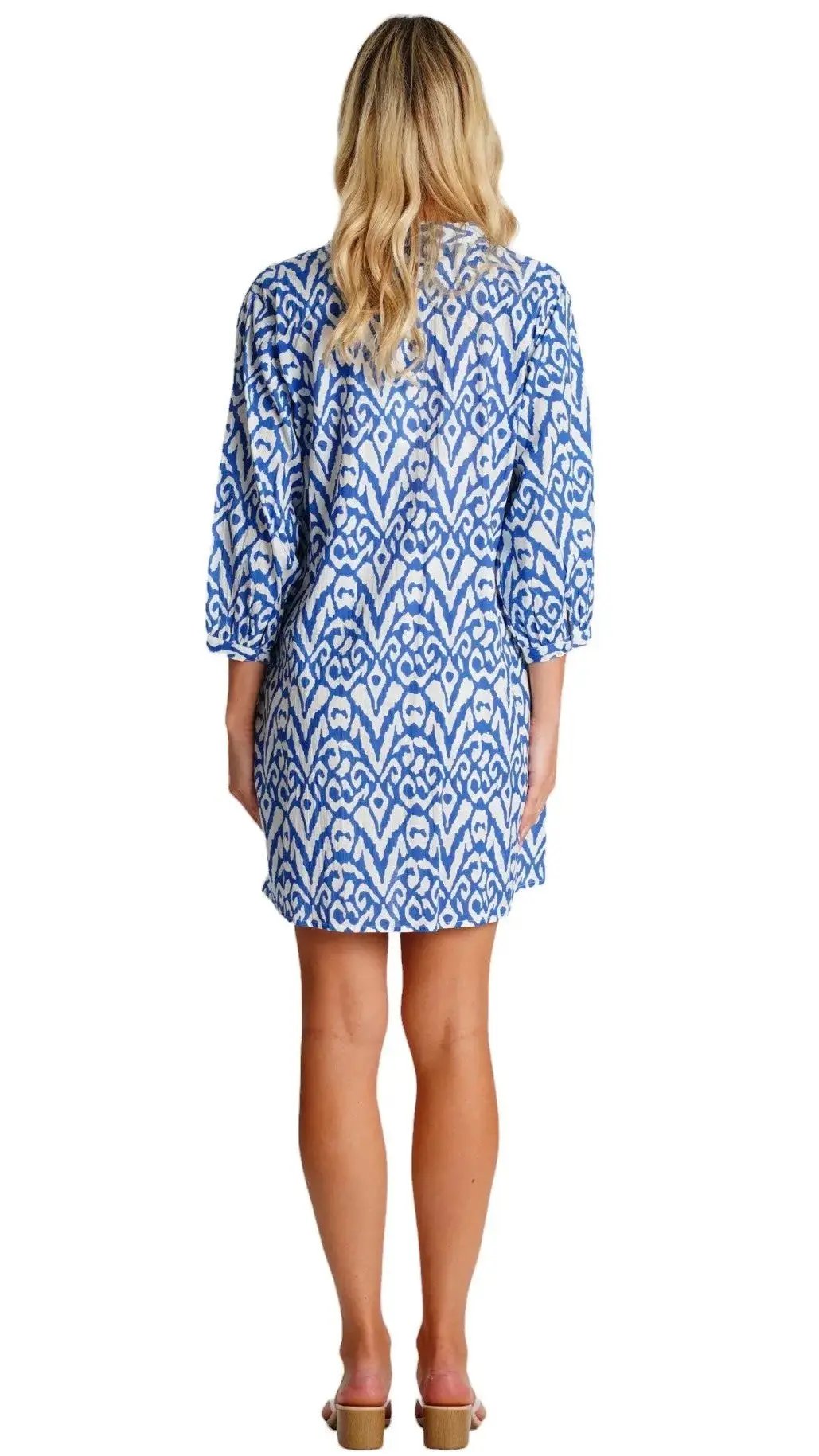 Front Pleated Shirt Dress  La Moda Clothing