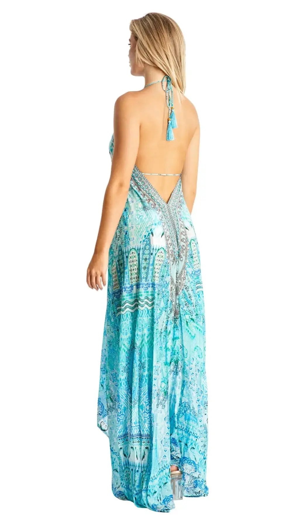 Halter Resort Dress - La Moda Clothing